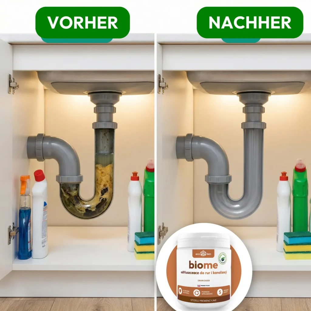 Vorher und nachher: BioMe Drain Easer