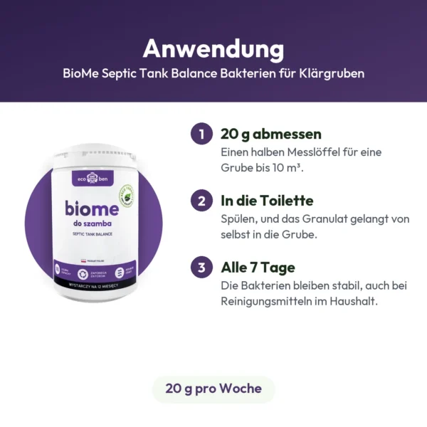 BioMe Septic Tank Balance Bakterien für Klärgruben